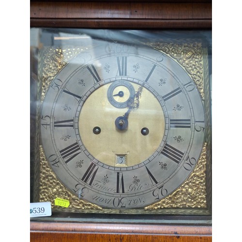 539 - Francis Pile, Honiton, an oak cased 8-day longcase clock with date aperture & subsidiary seconds... 