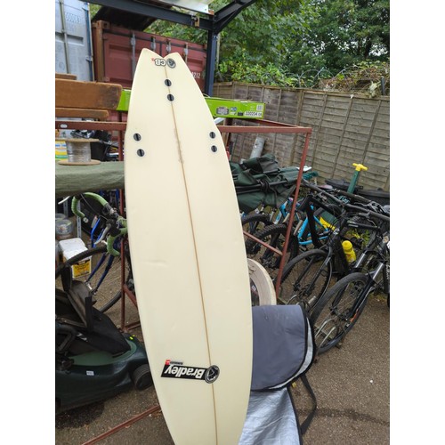 146 - Christiaan Bradley Ghetto surfboard. 6'1