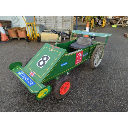 1 - Homemade soapbox racer. W96cm L195cm H92cm.