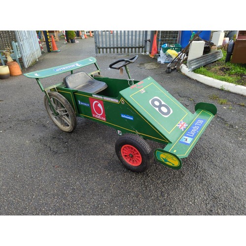 1 - Homemade soapbox racer. W96cm L195cm H92cm.