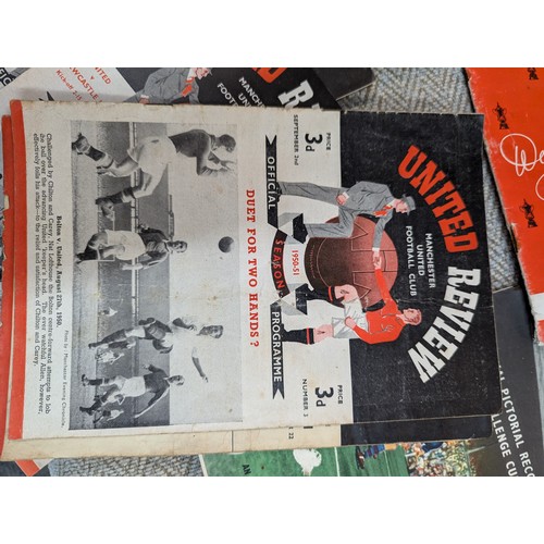 599 - 1950's football programmes and magazines inc. Arsenal and Manchester United