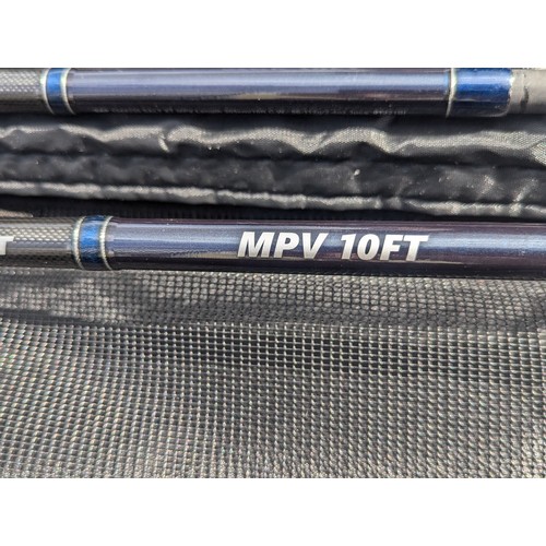 799 - 3 x Shakespeare Salt XT MPV 10' fishing rods. New, in green Nomura hard case.