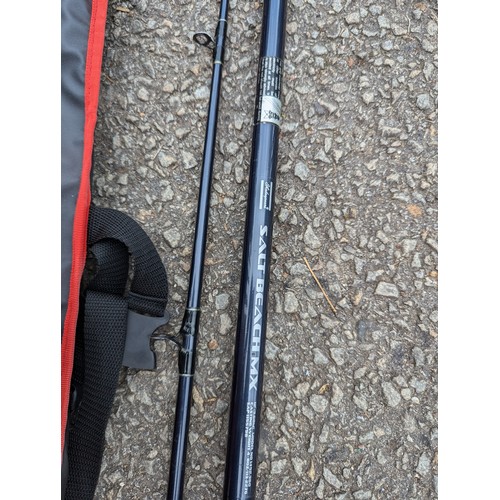 806 - iMax case containing:Daiwa Paul Kerry Moonraker-S Beach 12'.Shakespeare Salt Beach MX 12'.... 