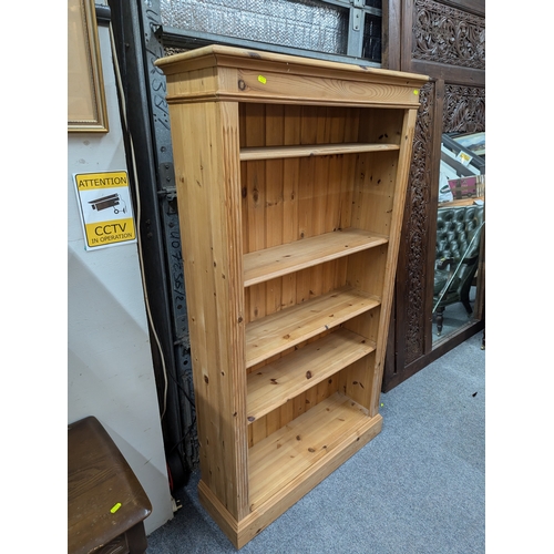 763 - Pine Bookcase 4 shelves 96cm by 30cm by 168cm