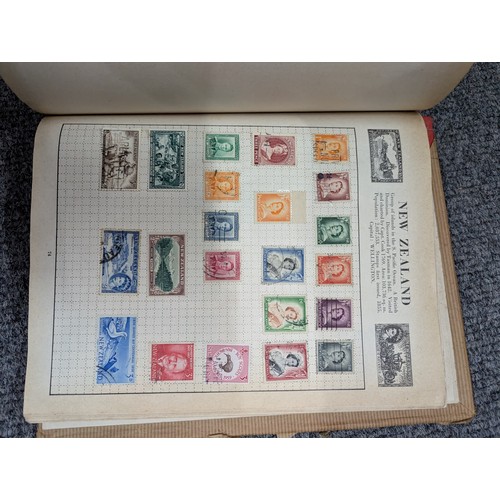 683 - Box of partly filled stamp albums, eighteen in total