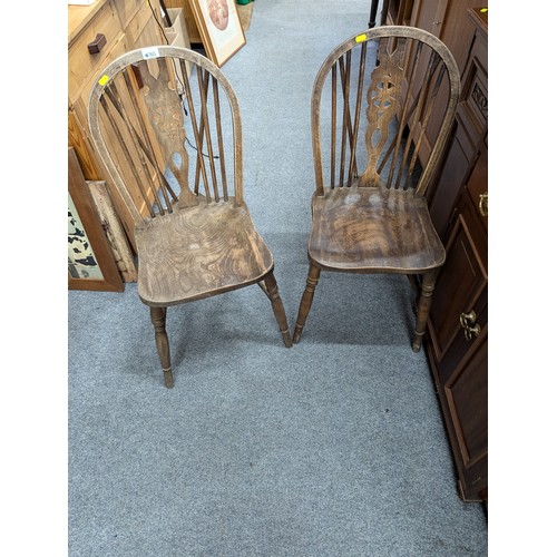 765 - 2 wheelback kitchen chairs 