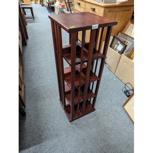 771 - Slim revolving bookcase. W31cm d31cm h92cm