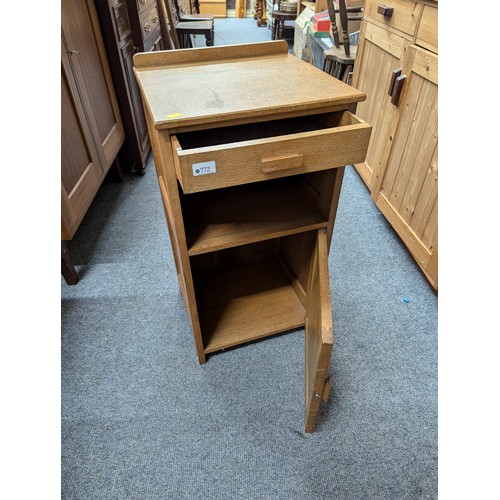 772 - Light oak bedside unit. W41cm d38cm h79cm