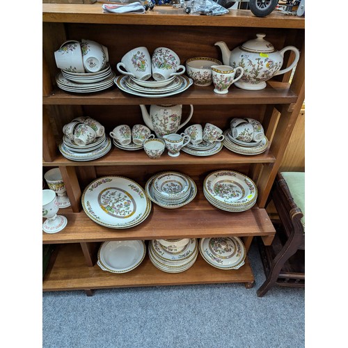 712 - Large assortment of Indian Tree tea, coffee and dinner ware, by Washington