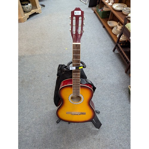 721 - Rio classical guitar with stand & soft case