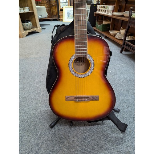 721 - Rio classical guitar with stand & soft case