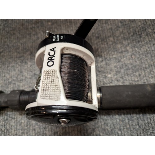 812 - Abu Garcia seven rod with a Mitchell Orca 30 bt reel ,Power Stik 101-60 rod 1.8 long with a Shakespe... 