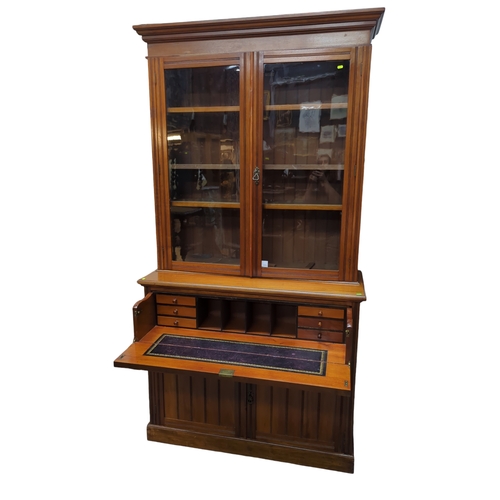 89 - Secretaire bookcase 122cm 51cm 234cm