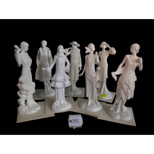 392 - Seven Compton and Woodhouse Royal Worcester 'Vogue Collection' figures with certificates