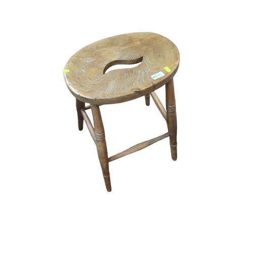 432 - Oak four legged stool