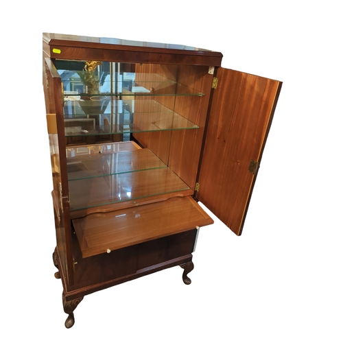 53 - 1940s cocktail drinks cabinet fitted with light. W77cm D39cm H152cm.