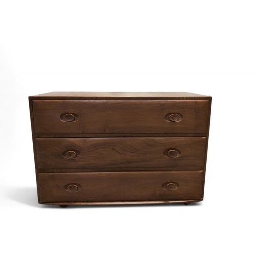 49 - Ercol Windsor 3-drawer chest. W91cm D43cm H66cm.