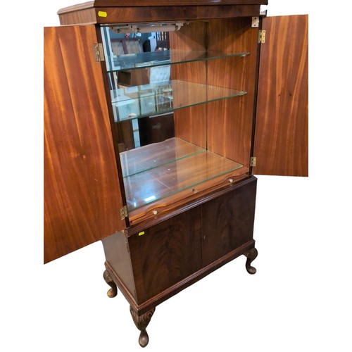 53 - 1940s cocktail drinks cabinet fitted with light. W77cm D39cm H152cm.