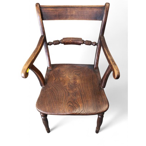 56 - Elm-seated armchair. 