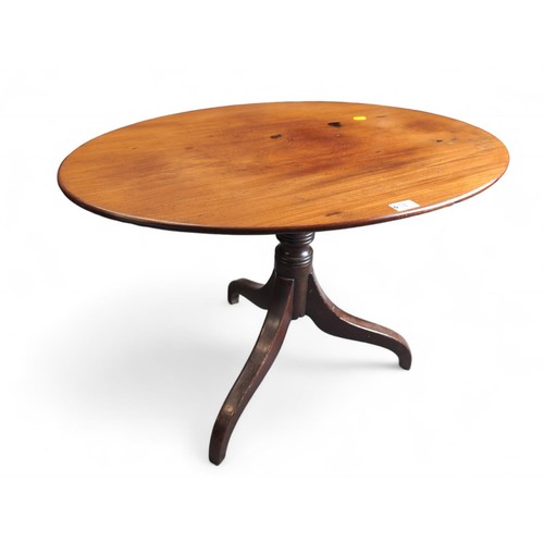 72 - Oval pedestal occasional table. W80cm D55cm H56cm.