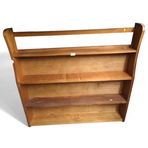 77 - Slim shelf unit. W119cm D17cm H115cm.