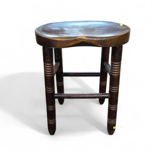 467 - Stool with turned legs H53.5cm