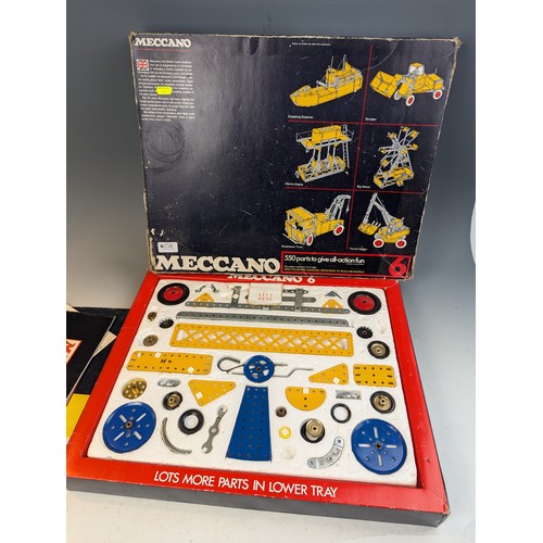 126 - Meccano 6 boxed set. Cannot guarantee full contents but is in good condition. 2 instruction manuals ... 