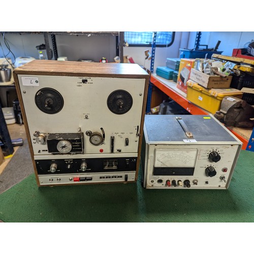 7 - Akai X-1800SD multi-purpose reel-to-reel tape recorder + Advance Instruments UHF millivoltmeter VM79... 