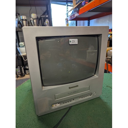 23 - Panasonic TX-14GV2 television with built-in VHS. 