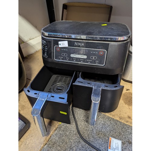 33 - Ninja dual zone air fryer. Model no. AF300UK.