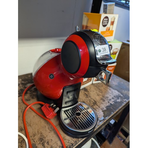 38 - Krups Nescafe Dolce Gusto Melody coffee machine. Model no. KP220 + unknown amount of pods in opened ... 