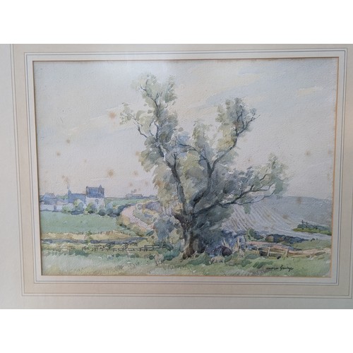 762 - Andrew Archer Gamley RSW (Scottish 1869 - 1949), three framed watercolour landscapes inc. coastal an... 