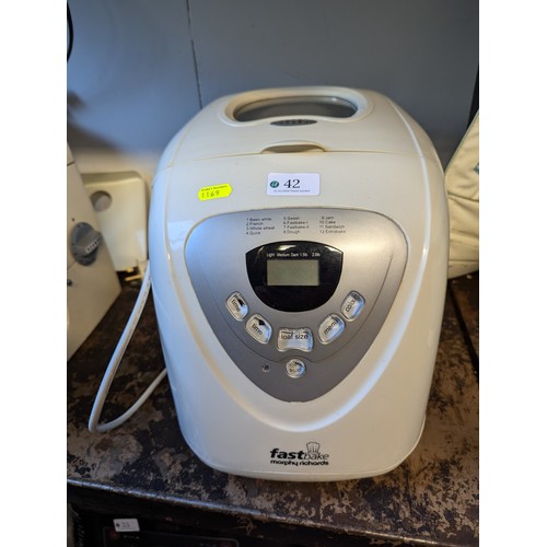 42 - Morphy Richards Fast Bake bread maker. Model no. 48280.