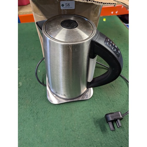 58 - Aicok multi-temperature electric kettle. Model no. KE7466TJ-GS.