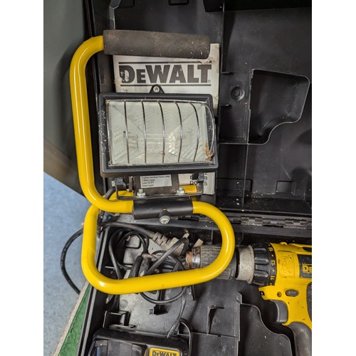 138 - Various tools inc. DeWalt DC725 cordless drill (no battery), Einhell TC-RH900 hammer drill with box ... 