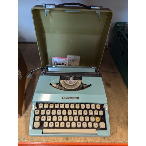 158 - Imperial 200 typewriter in case. 