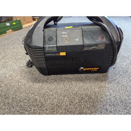 164 - Xantrex Powerpack 400 Plus portable battery and air compressor. 