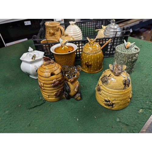 171 - Selection of ceramic honey jars.