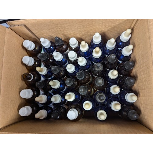 173 - 3 boxes of various empty glass medical mainly pipette jars of various sizes.