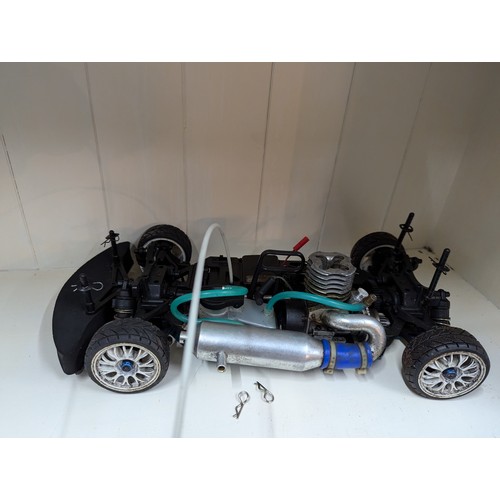 948 - Nitro TC3 Stratus 1/10 on road petrol RC car with controller