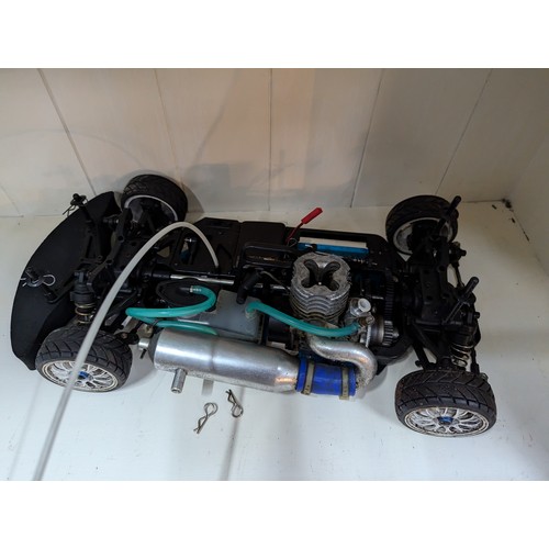 948 - Nitro TC3 Stratus 1/10 on road petrol RC car with controller