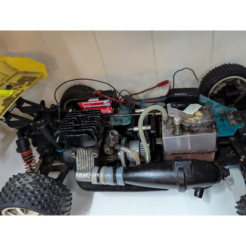 945 - Tiger four wheel drive petrol buggy, L.42cm with remote, untested