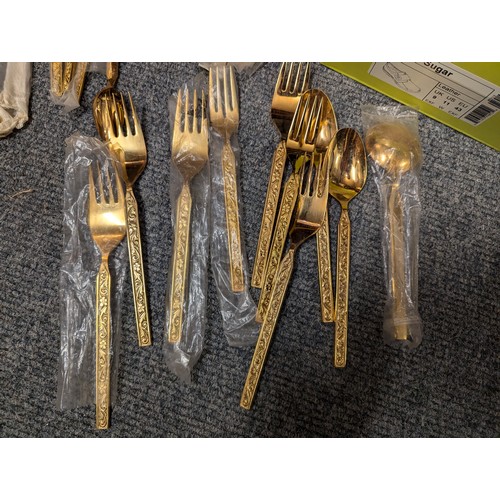 879 - Qty of Webber & Hill gold plated flatware