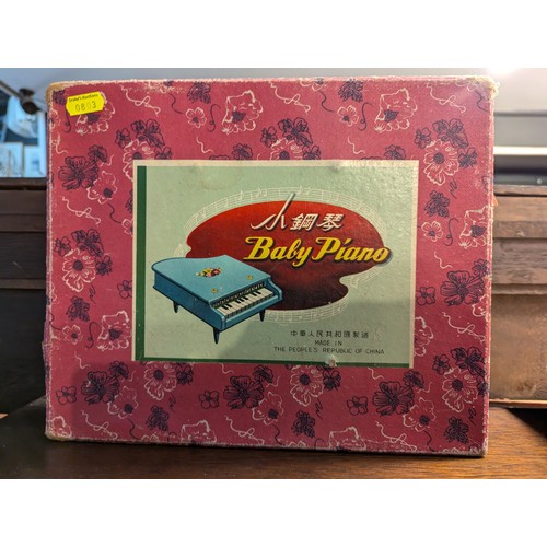 887 - Boxed Chinese toy baby grand piano