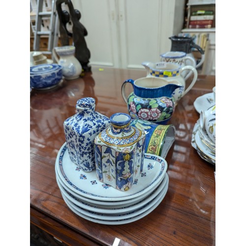 1014 - Assorted ceramics inc. Laura Ashley jug, Wedgwood, Portuguese etc.