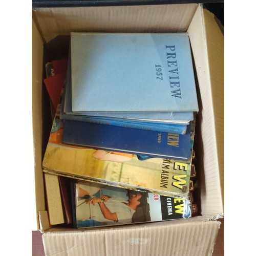 263 - Box of film/movie books Inc film Review, preview film album + 6 x hardback fiction novels inc Jack h... 