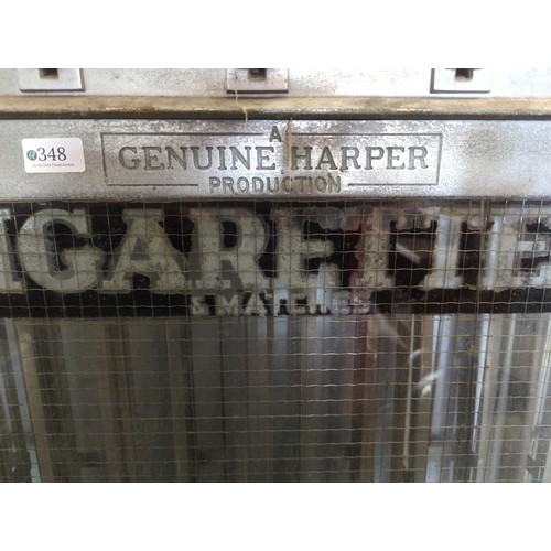 348 - Vintage Harper cigarette vending machine. W84cm D22cm H170cm.