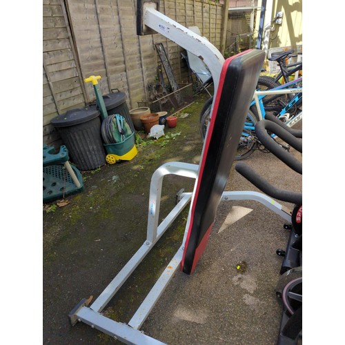 563 - Gym Master olympic weight bench press. For 7ft bars.