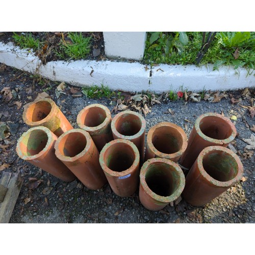 443 - 10 terracotta tubes ideal for custom wine rack.