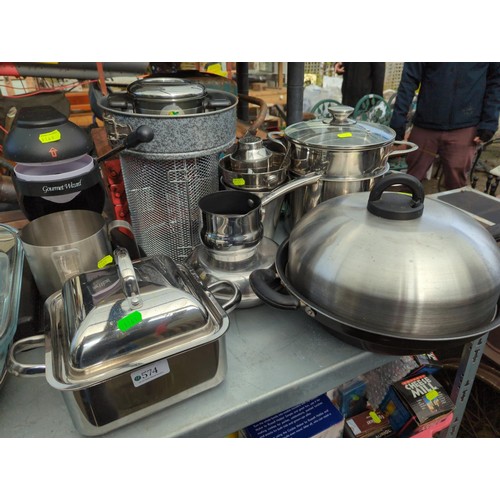 574 - Cuisinart and other saucepans etc. 